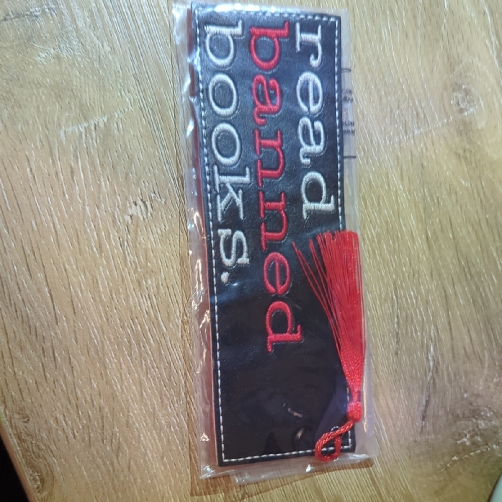 Black and Red Bookmark with Tassel